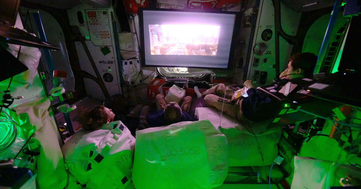 Astronauts enjoy movie night at International Space Station | National